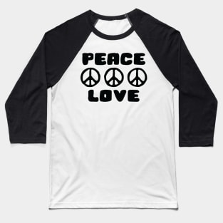 Peace and Love Baseball T-Shirt